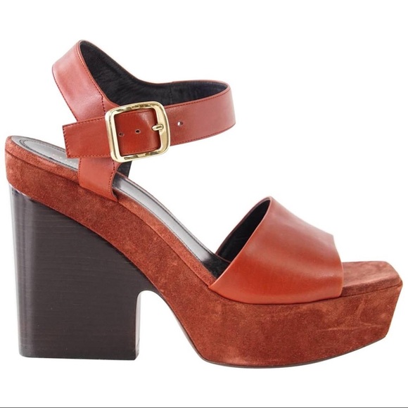 Celine Red Bam Platform Sandals - Picture 3 of 15